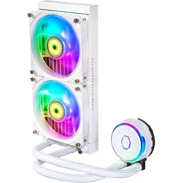 Cooler Master MasterLiquid PL240 Flux White Edition Boitier PC Kit de refroidissement du liquide 12 cm Blanc-La Halle Informatiq