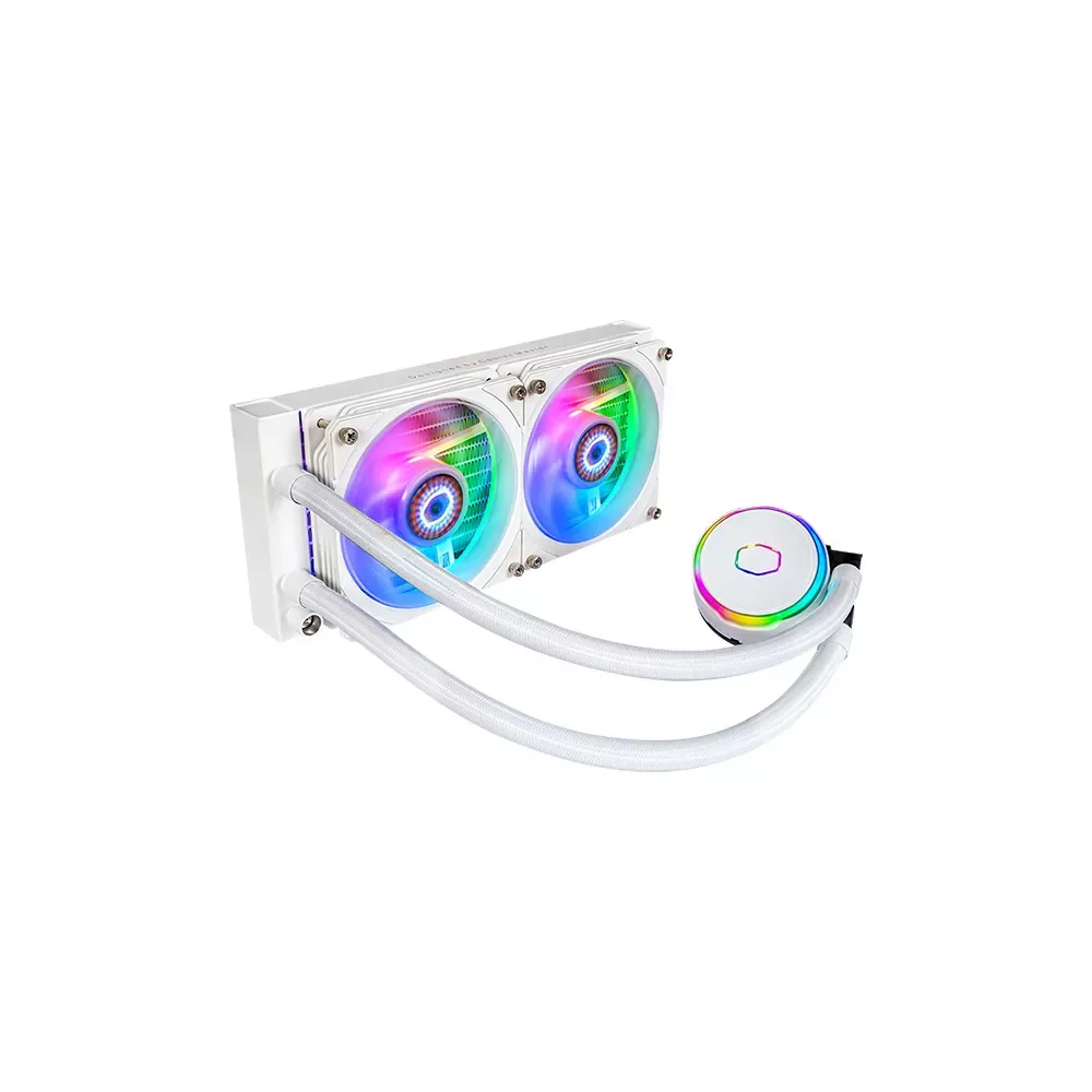 Cooler Master MasterLiquid PL240 Flux White Edition Boitier PC Kit de refroidissement du liquide 12 cm Blanc-La Halle Informatiq