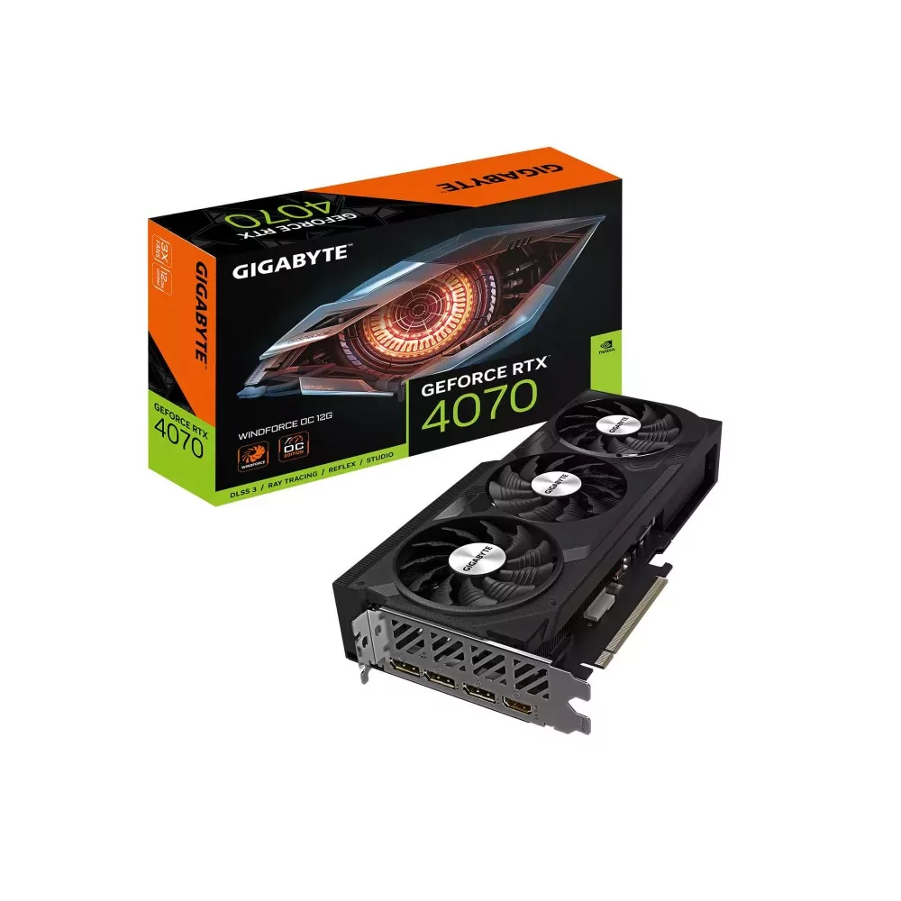 GIGABYTE GV-N4070WF3OC-12GD carte graphique NVIDIA GeForce RTX 4070 12 Go GDDR6X-La Halle Informatique-[product_reference]