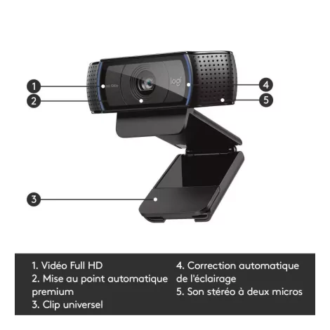 Logitech HD PRO Webcam C920 Refresh Noir *960-001055-La Halle Informatique-[product_reference]