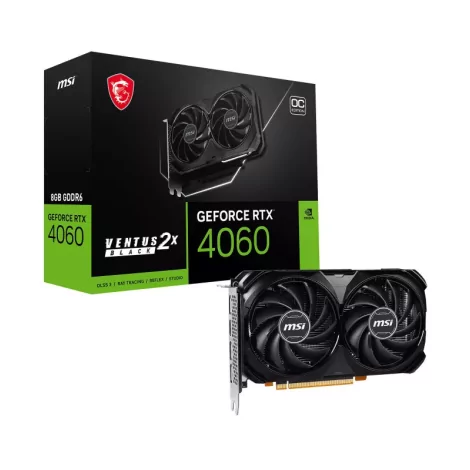 MSI VENTUS GEFORCE RTX 4060 2X BLACK 8G OC carte graphique NVIDIA 8 Go GDDR6-La Halle Informatique-[product_reference]