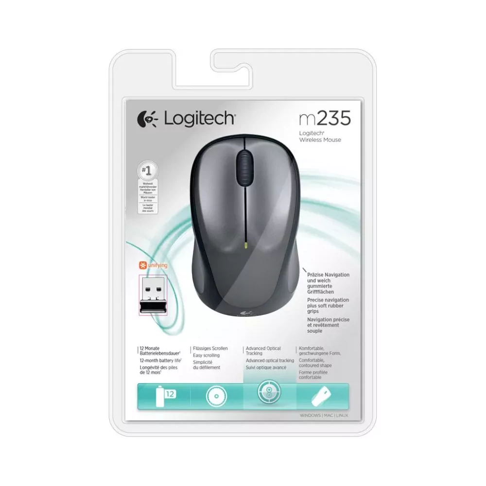 Logitech M235 souris Bureau Ambidextre RF sans fil Optique 1000 DPI-La Halle Informatique-[product_reference]