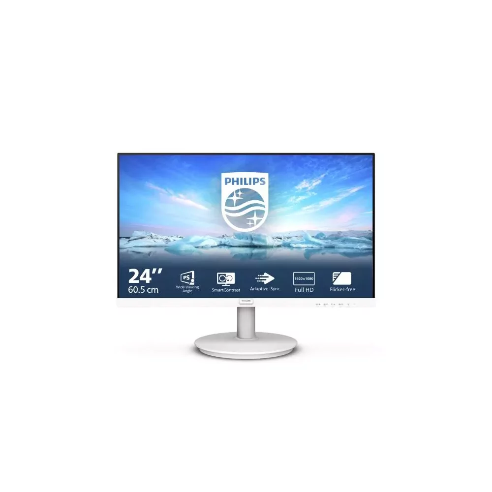 Philips V Line 241V8AW/00 LED display 60,5 cm (23.8") 1920 x 1080 pixels Full HD LCD Blanc-La Halle Informatique-[product_refere