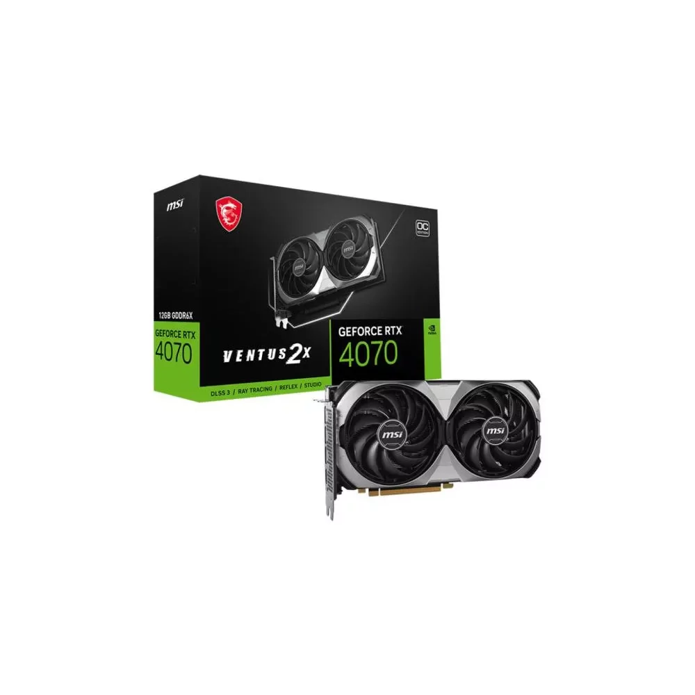 MSI VENTUS GeForce RTX 4070 2X E 12G OC NVIDIA 12 Go GDDR6X-La Halle Informatique-[product_reference]