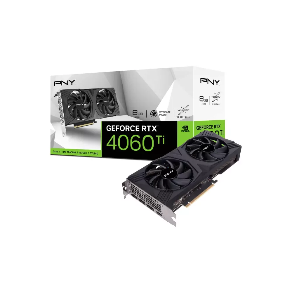 PNY GEFORCE RTX 4060Ti 8GB VERTO Dual Fan DLSS 3-La Halle Informatique-[product_reference]