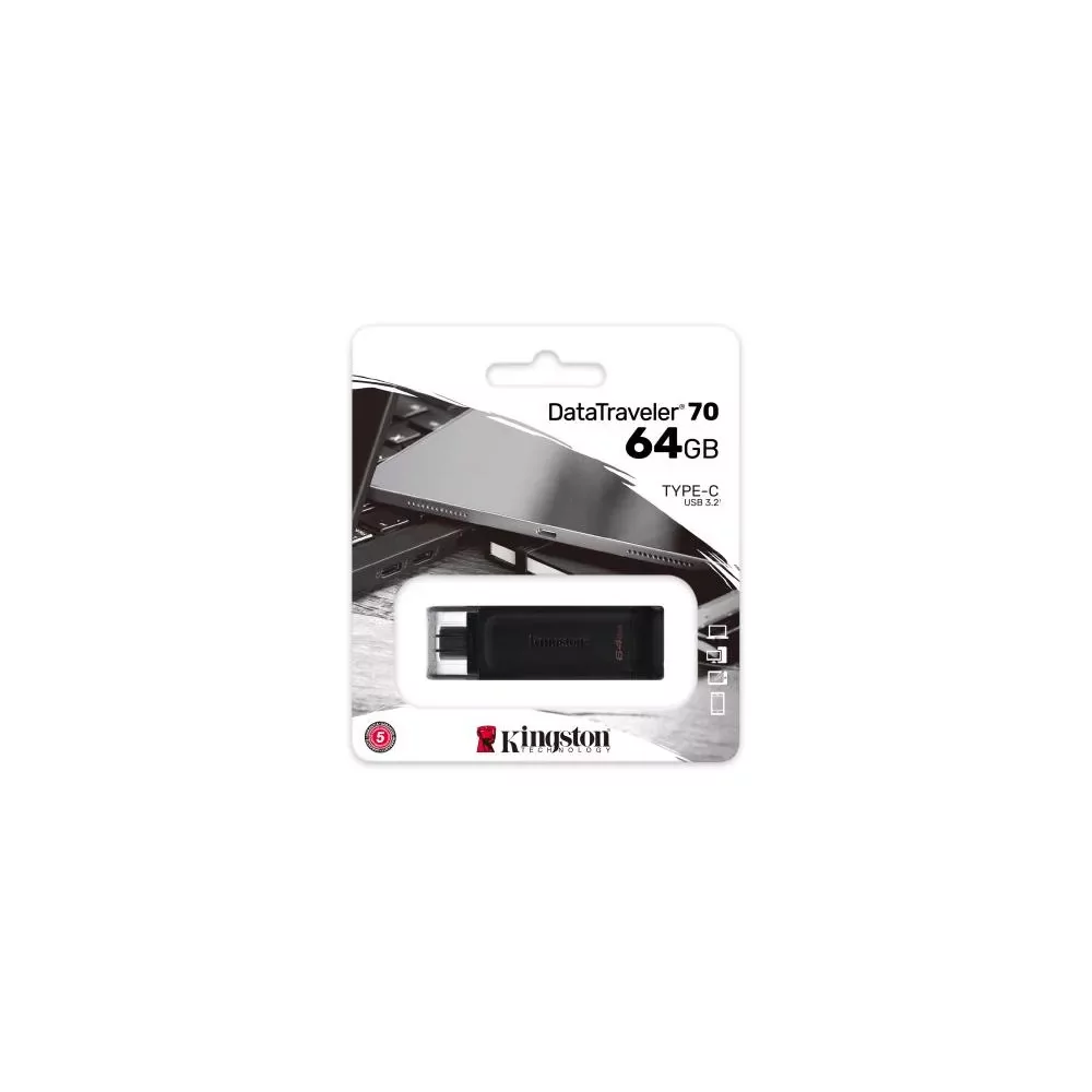 KINGSTON 64GB USB-C 3.2 Gen 1 DataTraveler 70 *DT70/64GB-La Halle Informatique-[product_reference]