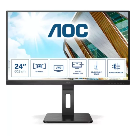 AOC P2 24P2QM LED display 60,5 cm (23.8") 1920 x 1080 pixels Full HD Noir-La Halle Informatique-[product_reference]