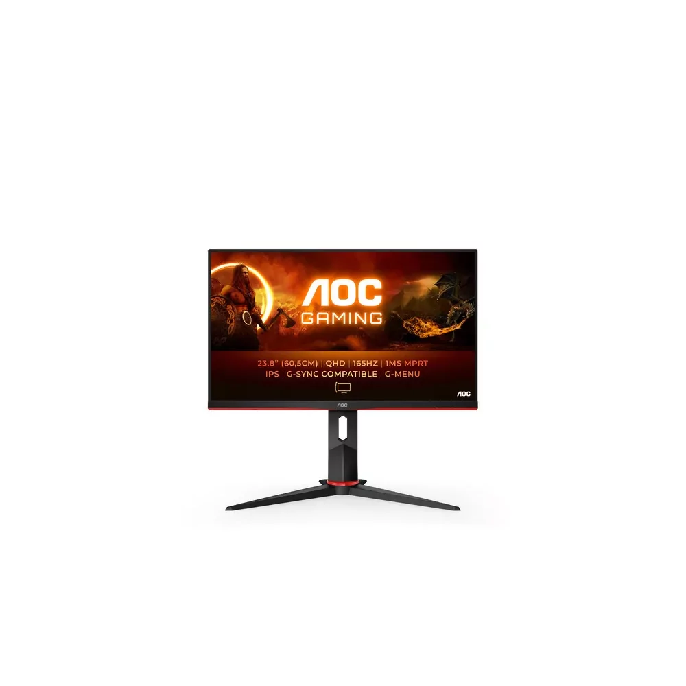 AOC G2 Q24G2A/BK LED display 60,5 cm (23.8") 2560 x 1440 pixels Quad HD LCD Noir, Rouge-La Halle Informatique-[product_reference