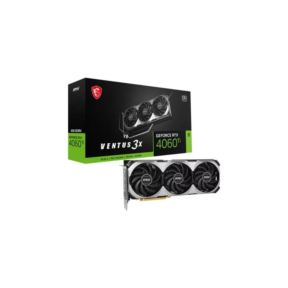 MSI VENTUS GeForce RTX 4060 Ti 3X E 8G OC NVIDIA 8 Go GDDR6-La Halle Informatique-[product_reference]