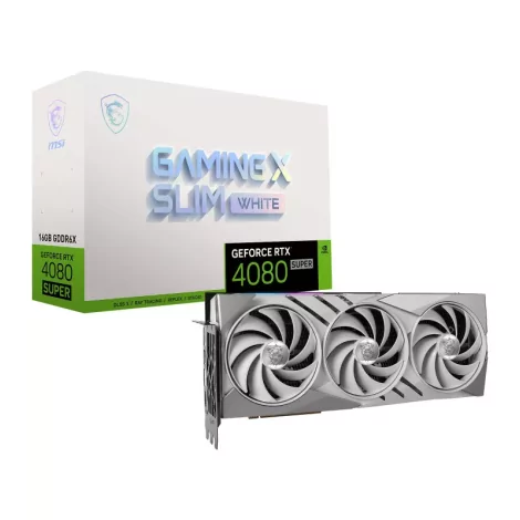 MSI GeForce RTX 4080 SUPER 16G GAMING X SLIM WHITE NVIDIA 16 Go GDDR6X-La Halle Informatique-[product_reference]