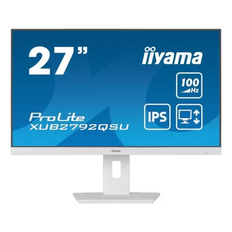 iiyama ProLite XUB2792QSU-W6 écran plat de PC 68,6 cm (27") 2560 x 1440 pixels Wide Quad HD LED Blanc-La Halle Informatique-[pro