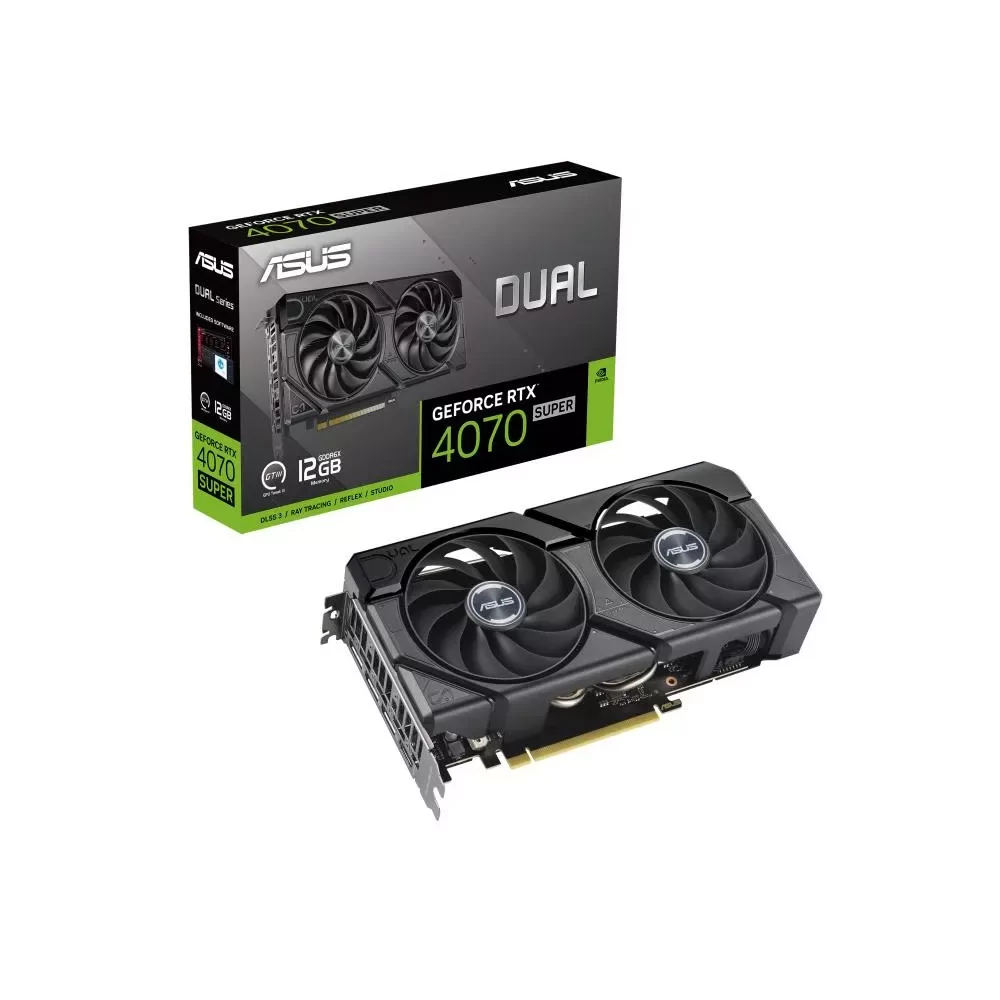 ASUS Dual -RTX4070S-12G-EVO NVIDIA GeForce RTX 4070 SUPER 12 Go GDDR6X-La Halle Informatique-[product_reference]