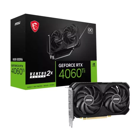 MSI VENTUS GeForce RTX 4060 Ti 2X BLACK 8G OC NVIDIA 8 Go GDDR6-La Halle Informatique-[product_reference]