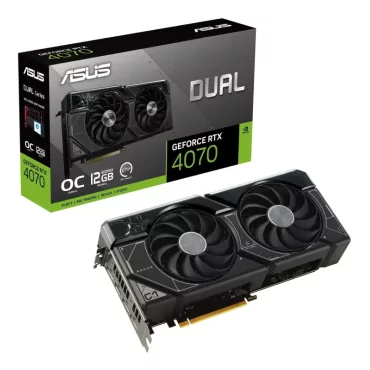 ASUS Dual -RTX4070-O12G NVIDIA GeForce RTX 4070 12 Go GDDR6X-La Halle Informatique-[product_reference]