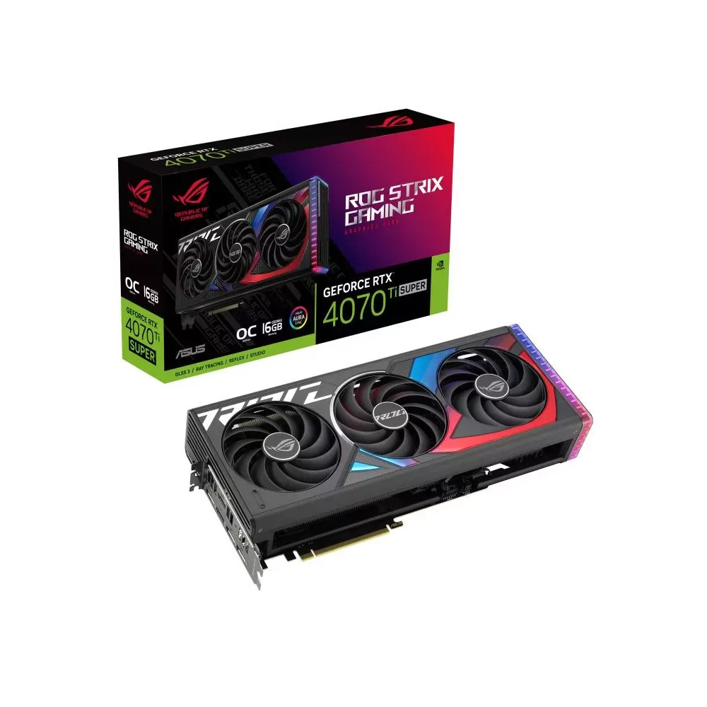 ASUS ROG -STRIX-RTX4070TIS-O16G-GAMING NVIDIA GeForce RTX 4070 Ti SUPER 16 Go GDDR6X-La Halle Informatique-[product_reference]