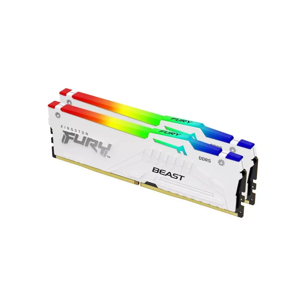 Kingston Technology FURY Beast 32 Go 5600 MT/s DDR5 CL40 DIMM (Kits de 2) White RGB XMP-La Halle Informatique-[product_reference