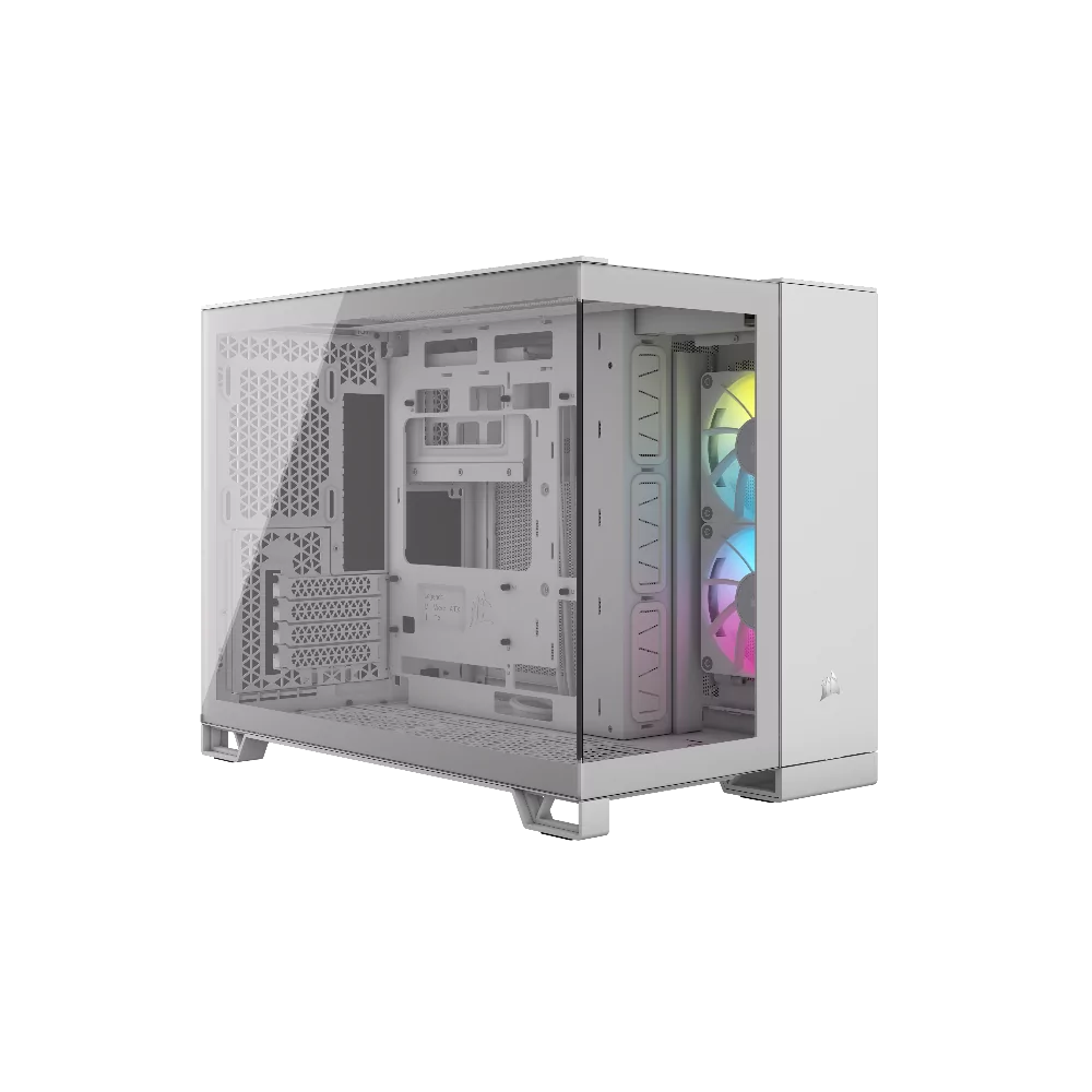 CORSAIR 2500X Micro ATX Dual Chamber PC Case - White-La Halle Informatique-[product_reference]