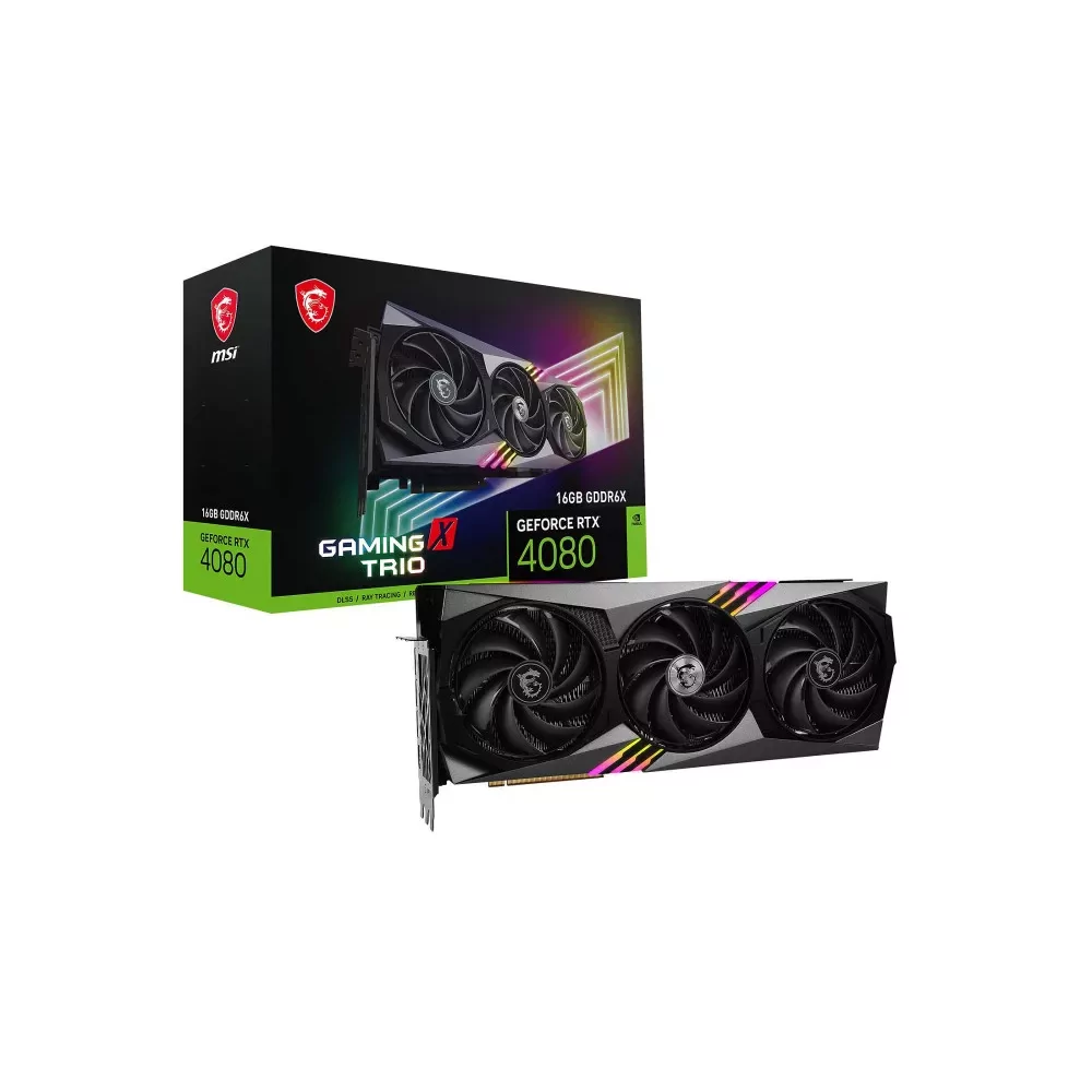 MSI GeForce RTX 4080 SUPER 16G GAMING X TRIO NVIDIA 16 Go GDDR6X-La Halle Informatique-[product_reference]