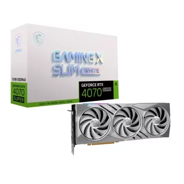 MSI GAMING GeForce RTX 4070 SUPER 12G X SLIM WHITE NVIDIA 12 Go GDDR6X-La Halle Informatique-[product_reference]