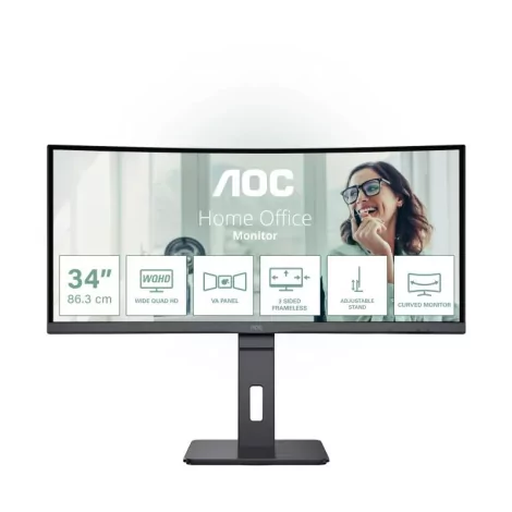 AOC CU34P3CV écran plat de PC 86,4 cm (34") 3440 x 1440 pixels UltraWide Quad HD LED Noir-La Halle Informatique-[product_referen