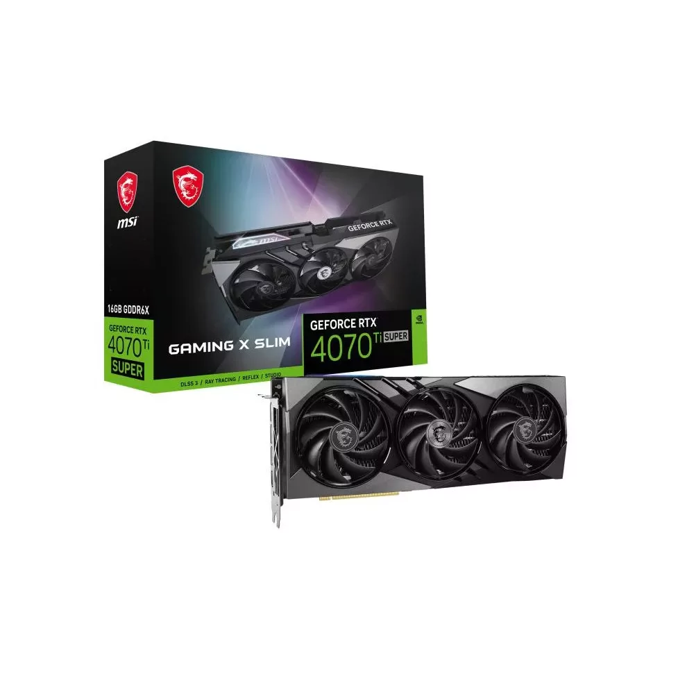 MSI GAMING GeForce RTX 4070 Ti SUPER 16G X SLIM NVIDIA 16 Go GDDR6X-La Halle Informatique-[product_reference]