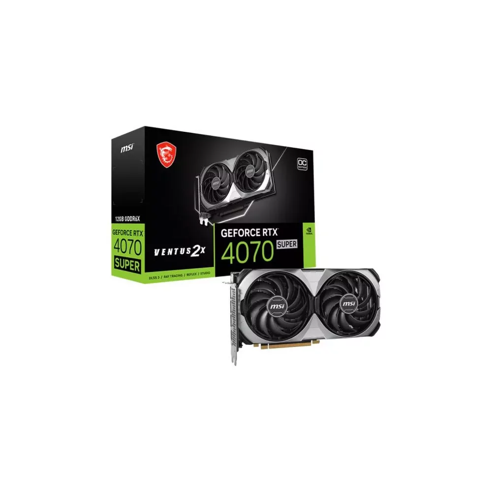 MSI VENTUS GeForce RTX 4070 SUPER 12G 2X OC NVIDIA 12 Go GDDR6X-La Halle Informatique-[product_reference]