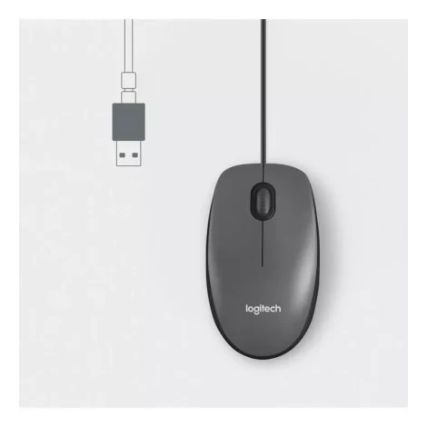 Logitech M100 souris Bureau Ambidextre USB Type-A Optique 1000 DPI-La Halle Informatique-[product_reference]