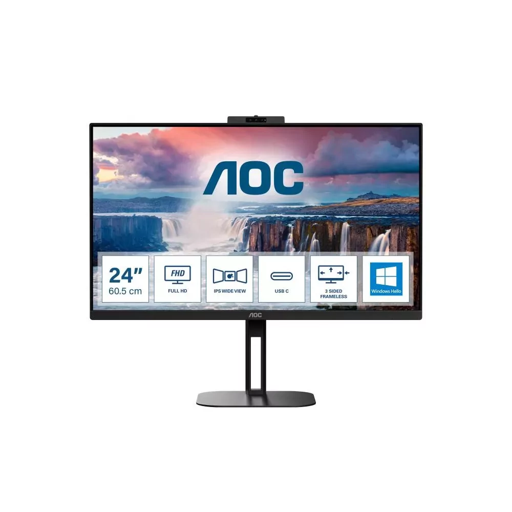 AOC V5 24V5CW/BK écran plat de PC 60,5 cm (23.8") 1920 x 1080 pixels Full HD LED Noir-La Halle Informatique-[product_reference]