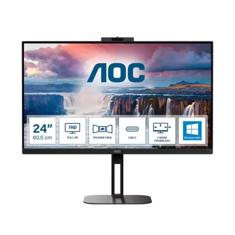 AOC V5 24V5CW/BK écran plat de PC 60,5 cm (23.8") 1920 x 1080 pixels Full HD LED Noir-La Halle Informatique-[product_reference]