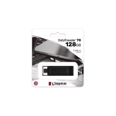 KINGSTON 128G USB-C 3.2 Gen 1 DataTraveler 70*DT70/128GB-La Halle Informatique-[product_reference]