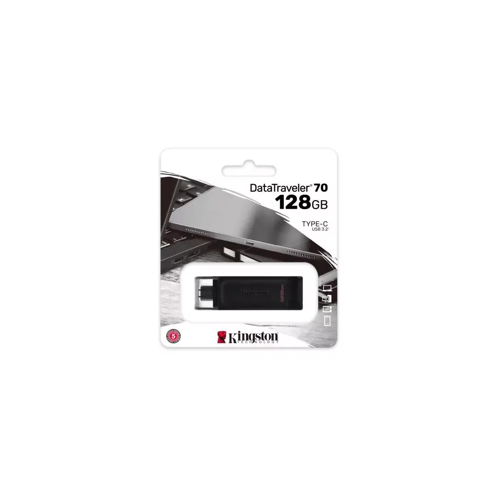 KINGSTON 128G USB-C 3.2 Gen 1 DataTraveler 70*DT70/128GB-La Halle Informatique-[product_reference]