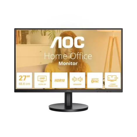 AOC B3 U27B3A écran plat de PC 68,6 cm (27") 3840 x 2160 pixels 4K Ultra HD LCD Noir-La Halle Informatique-[product_reference]