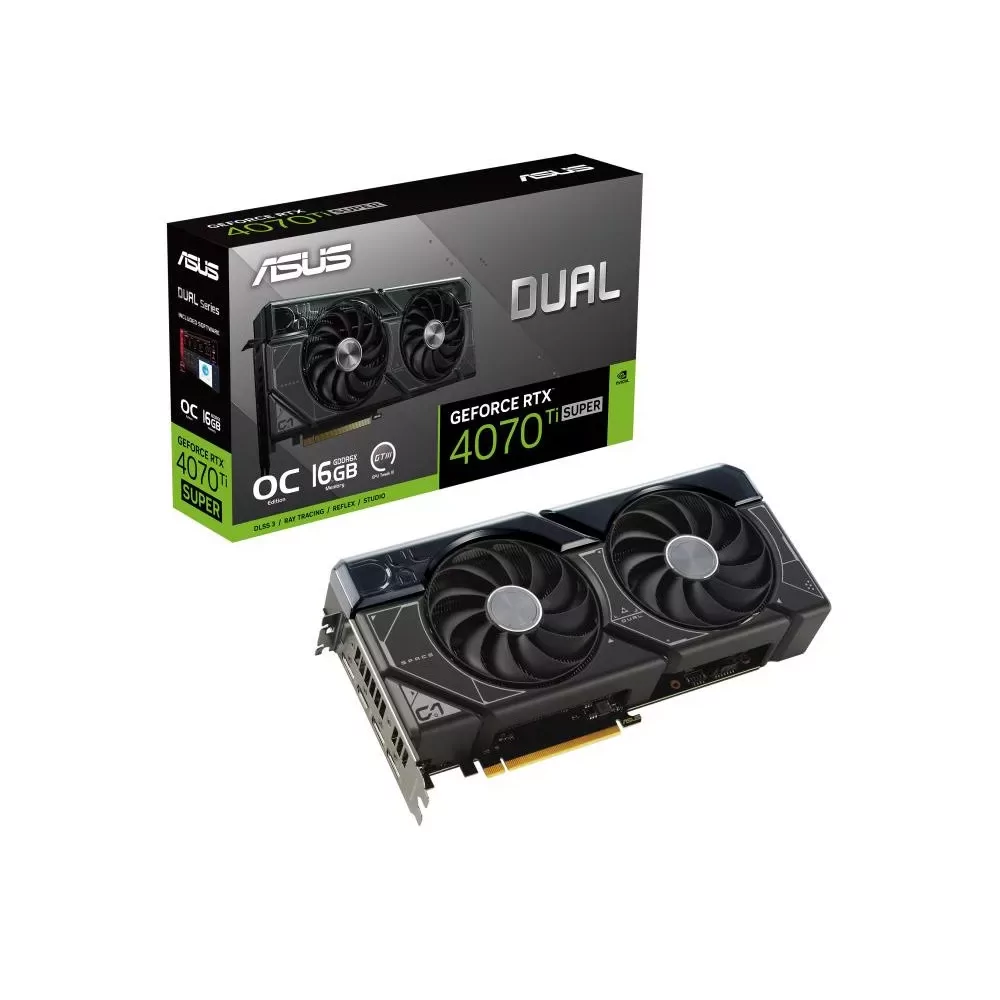 ASUS Dual -RTX4070TIS-O16G NVIDIA GeForce RTX 4070 Ti SUPER 16 Go GDDR6X-La Halle Informatique-[product_reference]