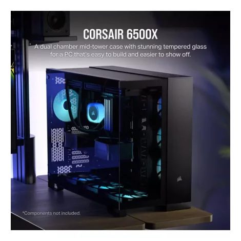 CORSAIR 6500X Mid-Tower Dual Chamber PC Case-La Halle Informatique-[product_reference]