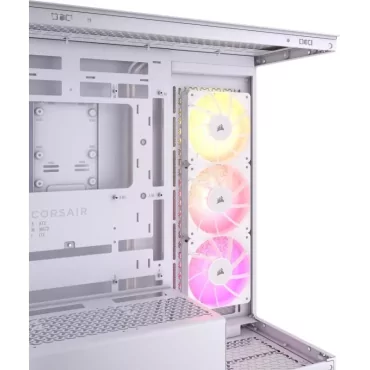 CORSAIR 3500X ARGB Mid-Tower PC Case, White